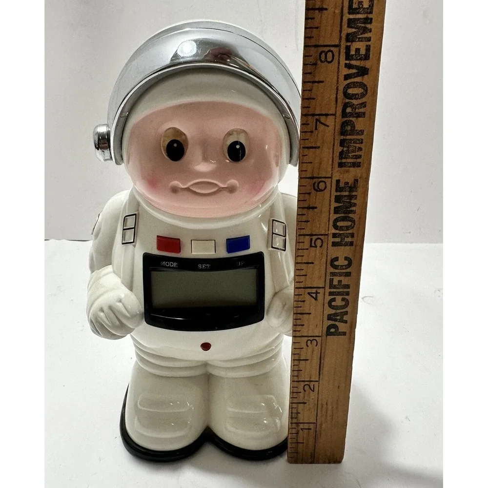 NASA astronaut‎ digital electronic vintage clock and coin bank